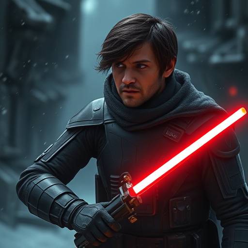 Andor TV show poster: Cassian Andor standing in a rebel base with a determined expression.