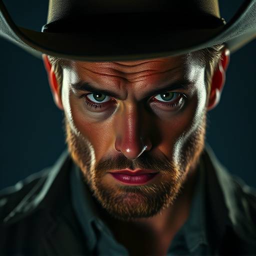 Banshee TV show poster: Lucas Hood, an ex-con posing as a sheriff, looking intense and dangerous.