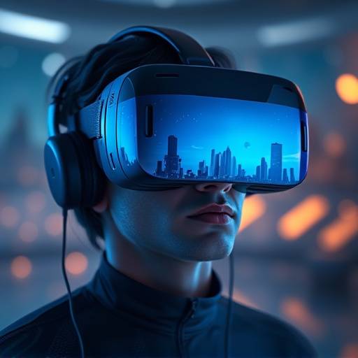 The Peripheral TV show poster: Flynne Fisher wearing a virtual reality headset, looking into a futuristic world.